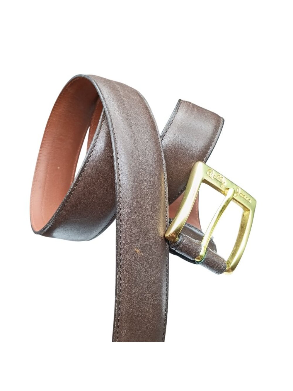Vintage Bobby Jones Belt, Brown Sz 40 999 with Brass Buckle
